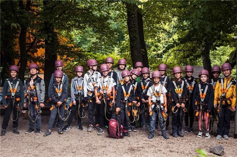 Über 20 Kinder des Meckenheimer Sportvereins verbrachten einen unvergesslichen Tag im Kletterwald. Quelle: MSV