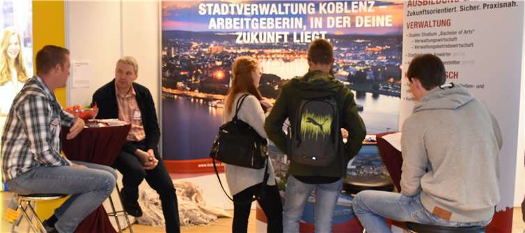 Über Ausbildung und Studium informierte auch die Stadtverwaltung Koblenz.