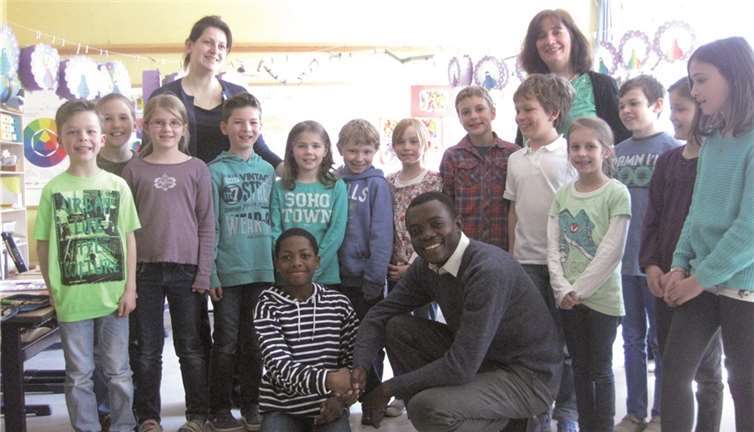 Über Besuch aus Haiti freute man sich an der Sankt Sebastianus Grundschule Bad Bodendorf.privat
