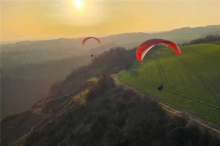 Über dem Fluggelände RML.