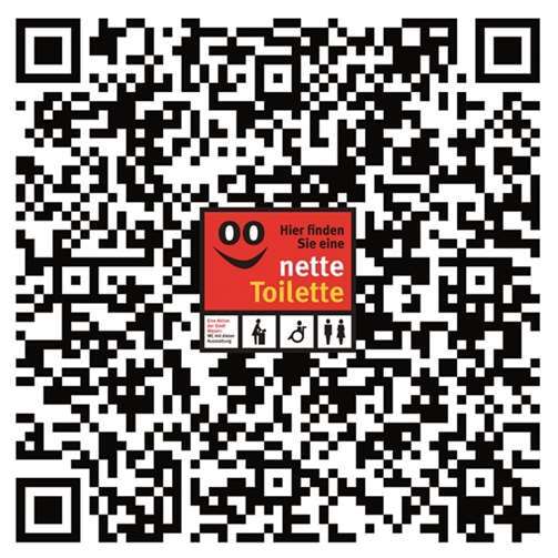 Über diesen QR-Code kann man die Infos zur „Netten Toilette“ aufrufen.