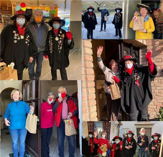 Überall freudige Gesichter, als die Ahrweiler Möhnen ihre Tüten verteilten. Foto: privat