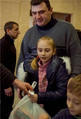 Überall sah man fröhliche Gesichter.