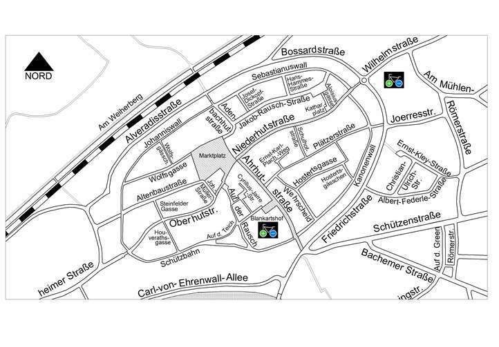 Übersicht e-Bike-Ladestationen im Stadtteil Bad Neuenahr. Foto: Stadtverwaltung Bad Neuenahr-Ahrweiler