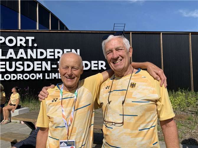 Uli von Randow und Dieter Prax vor ihrem Doppel.