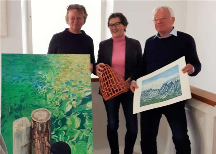 Ulrich Christian, Sigrid Langert und Sybille Lenzvon der Gruppe 93 gaben schon einmal einen Einblickin die Themen der Ausstellung, die im Mai eröffnet wird.