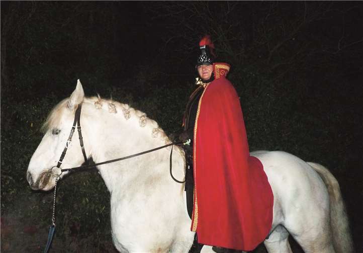 Ulrike Kranz war als St. Martin in Obermendig unterwegs.