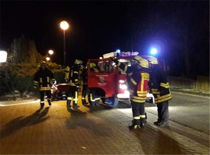 Um 18 Uhr wurde die Feuerwehr wegen eines Brandes in der Großbäckerei Thilmann in Wolken alarmiert.Privat