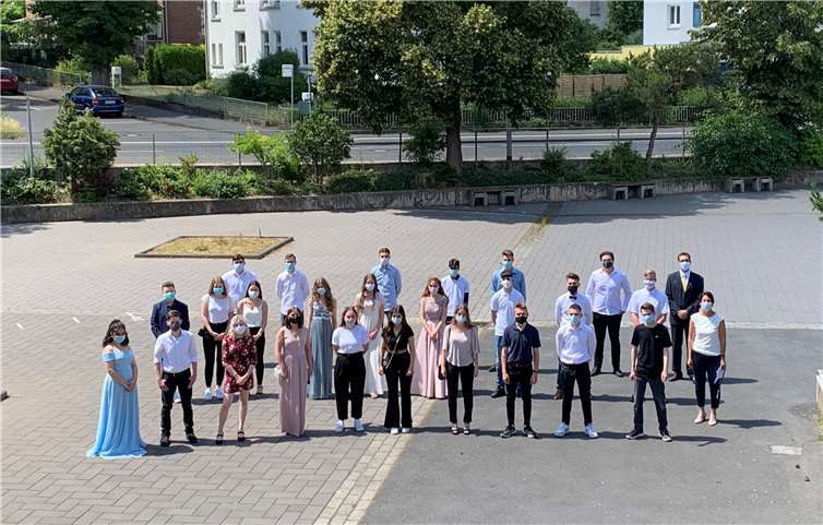 Um die Corona-Beschränkungen einzuhalten fanden die Abschlussfeiern in diesem Jahr nach Klassen getrennt statt. Foto: privat