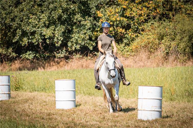 Und auch beim Barrel Race war Konzentration gefragt.