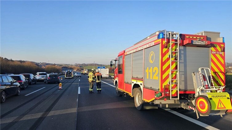 Unfall auf der A3. Foto: Freiwillige Feuerwehr Königswinter