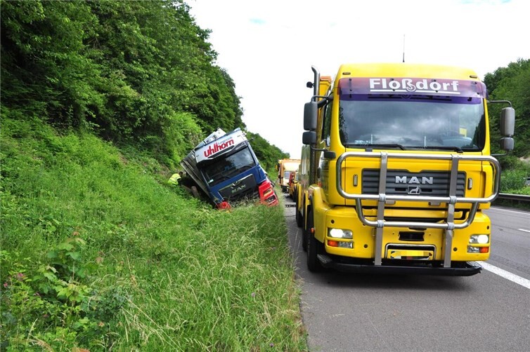 Unfall auf der A61.