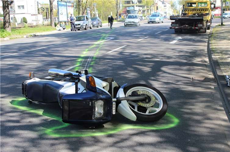 Unfallstelle an der Mainz