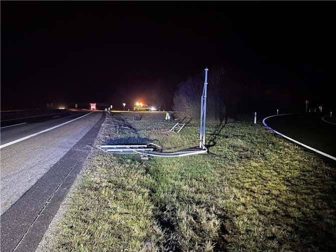 Unfallstelle auf der A48 bei Ulmen.