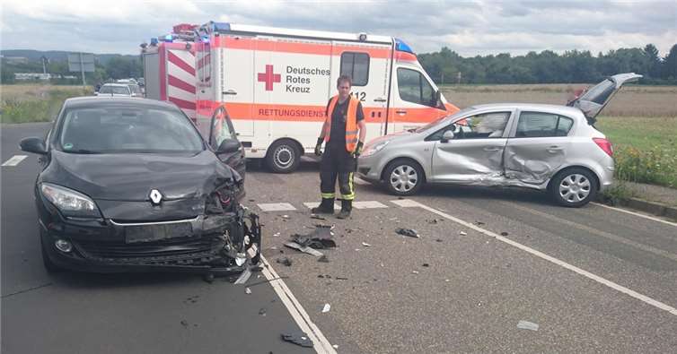 Unfallstelle im Bubenheimer Weg. Polizei
