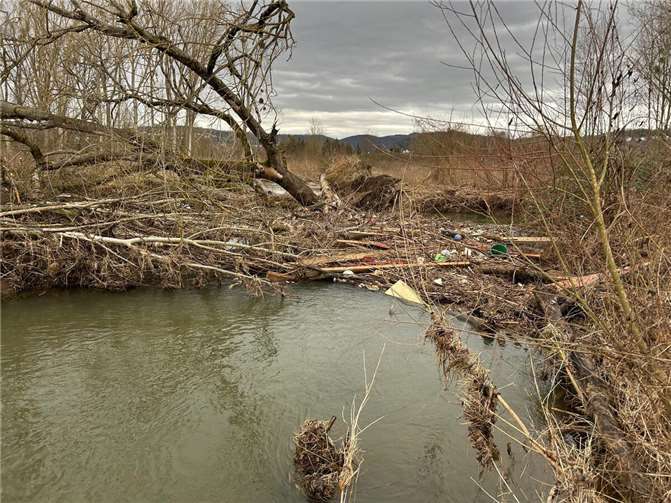 Unrat am Ufer der Ahr.  Foto: privat
