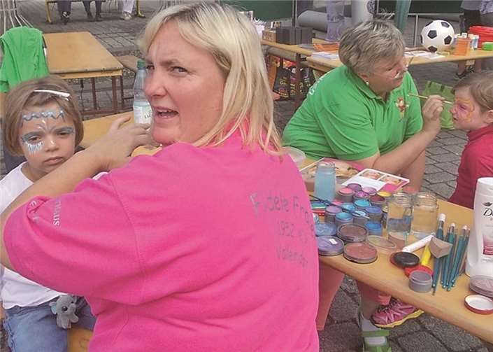 Unser Schminkteam in Aktion.