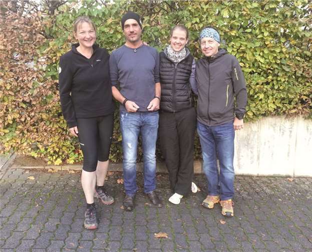 Unsere 4 Drachentöter: Almuth, Witzi, Cordula und Frank.