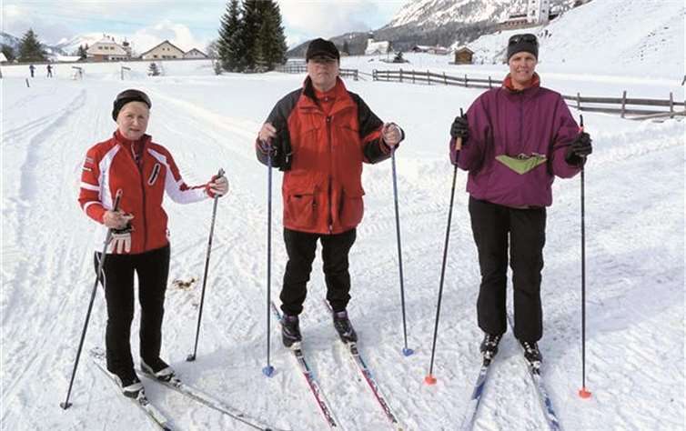Unsere Skifahrer starteten täglich auf den gut präparierten Loipen.