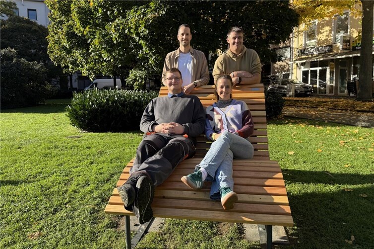 Unten: Alexander Janzen, Christian Pischke, oben: Fabian Röhrig, Sarah Herdam. Foto: Koblenz-Stadtmarketing GmbH