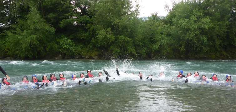 Unter anderem ging es zum Rafting.