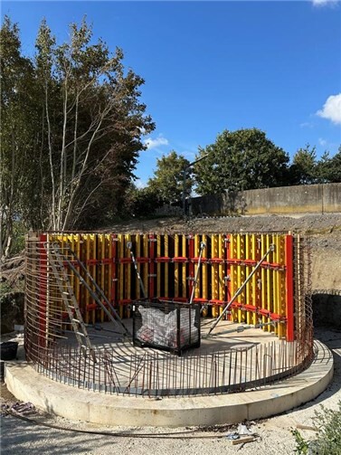 Unter anderem wird der Klärschlammhalle ein Regenrückhaltebecken vorgeschaltet.  Foto: Stefan Pauly/VG-Verwaltung Mendig