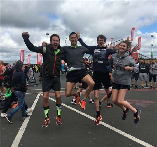 Unter den über 10.000 Teilnehmern schlug sich die Laufmasche eindrucksvoll. privat