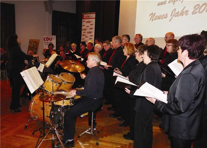 Unter der Leitung von Anita Reuter gestaltete die Singgemeinschaft Schlich den musikalischen Rahmen des CDU-Neujahrsempfangs.