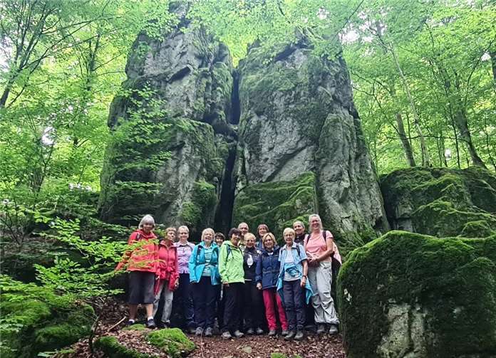 Rund um den Malberg Unter der Leitung von Wanderführerin Silvia Sielaff bestieg die Gruppe bei Ötzingen den 422 Meter hohen Malberg. Foto: privat