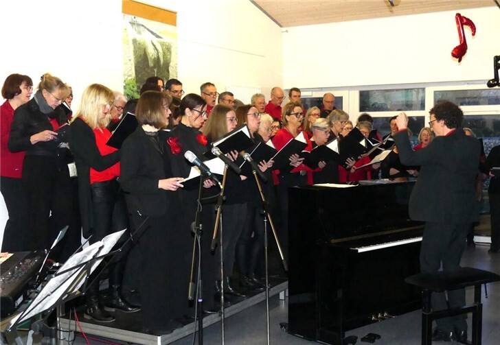 Unter der musikalischen Leitung von Daniel Brengmann präsentierte der gemischte Chor TonArt ein traumhaftes Konzert der Musikrekorde. Fotos: TE