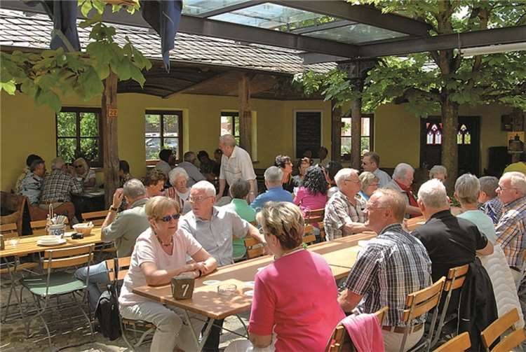 Unter schattigem Weinlaub machten die Siedler Rast.privat