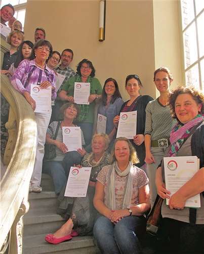Urkunden belegen die Auszeichnung des Landes Nordrhein-Westfalen.Stadt Rheinbach