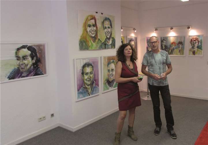 Ute Möller und Stephan Maria Glöckner in ihrem Marienthaler Atelier.