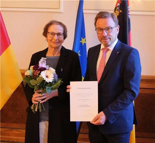 Ute Starrmann und Präsident Wolfgang Treis. Quelle: SGD Nord