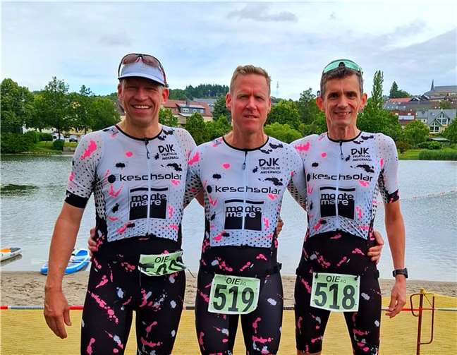 Uwe Hartmann, Ingo Neumann und Enrico Benzio auf dem Podium. Foto:privat