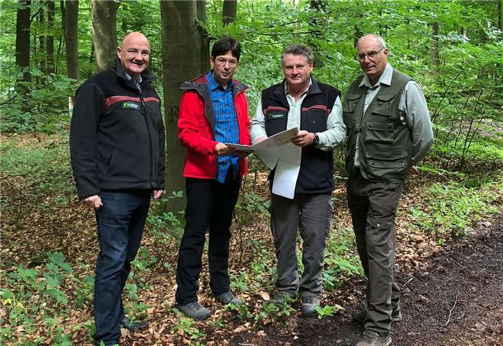 Ein wichtiger Naherholungsraum! Uwe Hoffmann, Michael Mang, Ralf Winnen und Heinrich Kron.Stadtverwaltung