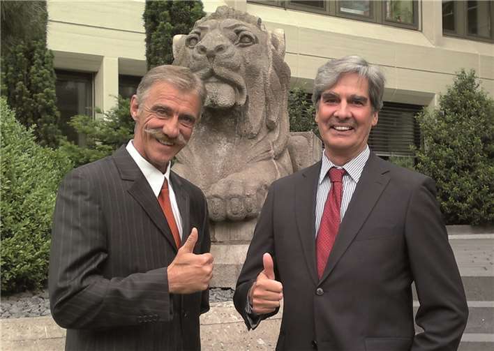 Uwe Junge und Dr. Horst Knopp freuen sich über ihren Erfolg. privat