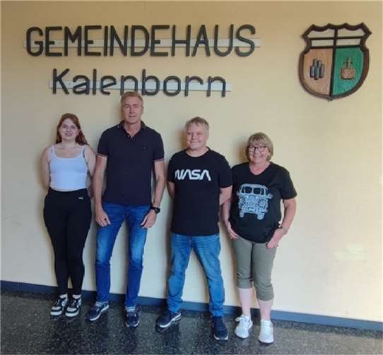 Uwe Thiel (1. Vorsitzender), Christiane Conrads (2. Vorsitzende), Andreas Robbers (Kassierer) und Joana Föh (Schriftführerin)  Foto: JGDV Kalenborn