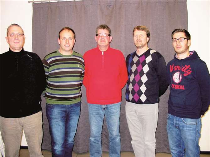 (V. l.) Der FC Unkel 80 geht die nächsten zwei Jahre mit diesem Vorstand an: Stefan Lehmann, Thorsten Straußfeld, Dieter Wallek (Vorsitzender), Christian Böyer und Daniel Krupp. Klevenhaus