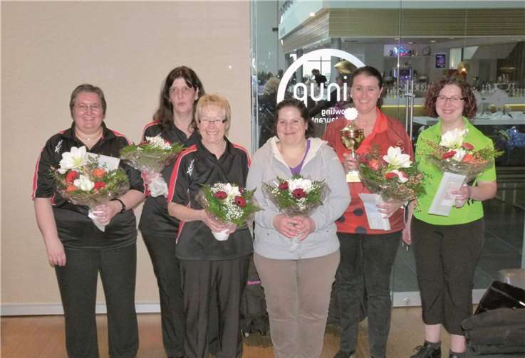 (V. l) Doris Grewing, Irmtraud Werscheid, Erika Stein, Magarethe Bauer, Antonia Krämer und Annemarie Bauer.