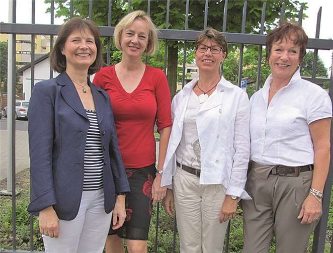 (V. l.) FU-Vorstandsteam: Sabrina Gutsche, Ariane Stech, Christiane Schmitz und Anne Viehmann.Privat