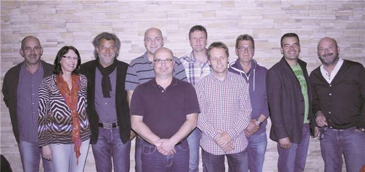 (V. l) Fred Idesheim, Anja Wißfeld, Horst Balle, Christoph Stammel, Arno Müller, Willi Scherhag, Klaus Kleisa, Rudi Staehle, Tim Michels und Thomas Neis.Privat
