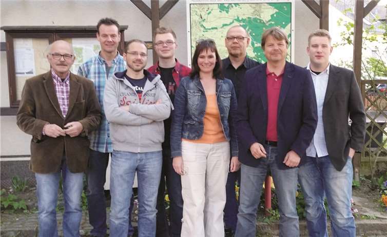 (V. l.) Gerhard Voell, Marcus Zwanenburg, Raymond Twiesselmann, Moritz Kretschmer, Ute Hentschel, Thomas Haselbach, Christoph Kretschmer und Oliver Koppelkamm.Privat