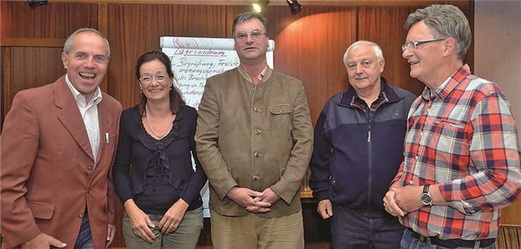 (V. l.) Heinz Sanner, Dagmar Koep, Bernd Hornbostel, Eberhard Keiner und Manfred Linden. 