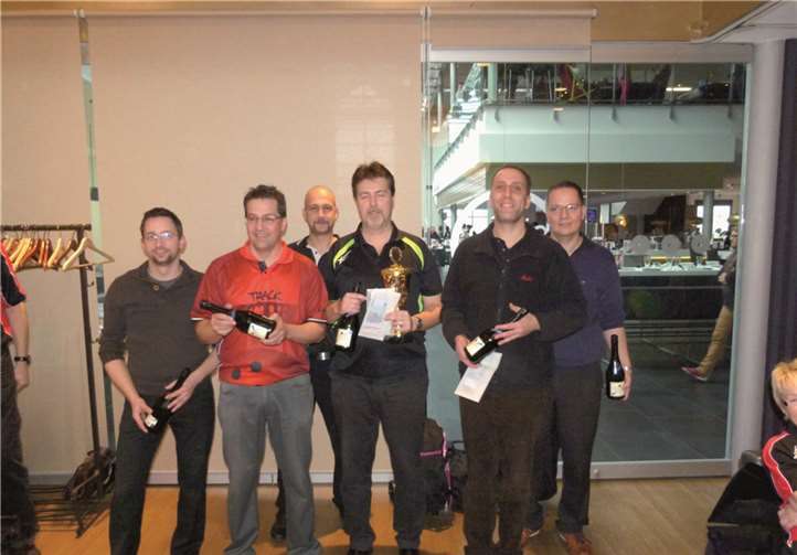 (V. l) Timm Wunder, Dietmar Krämer, Rafael Lief, Dieter Hagist, Marcus Fell und Norman Neumann.