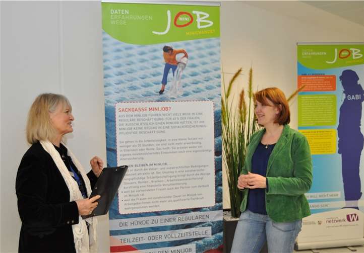 V. l. Ursula Schubert-Sarellas, Agentur für Arbeit Bonn/Rhein-Sieg, Alexandra Rusin, Jobcenter Bonn; Agentur für Arbeit Bonn Rhein-Sieg