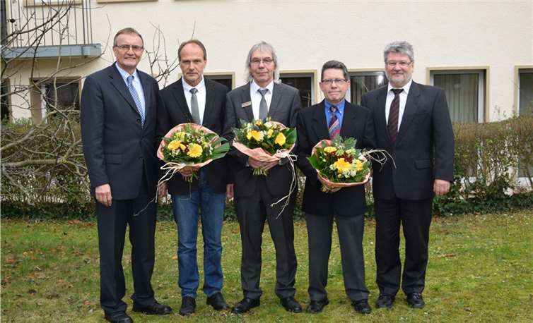 V. li.: Landrat Rainer Kaul, Hans Hargesheimer, Frank Potthast, Klaus Winter und Christoph Becker.privat