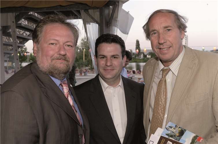 (V. r.) Norbert Neusser (MdEP), Hubertus Heil (MdB -stellvertretender Fraktionschef) und Franz-Josef Wüst (SPD Koblenz-Goldgrube). Privat