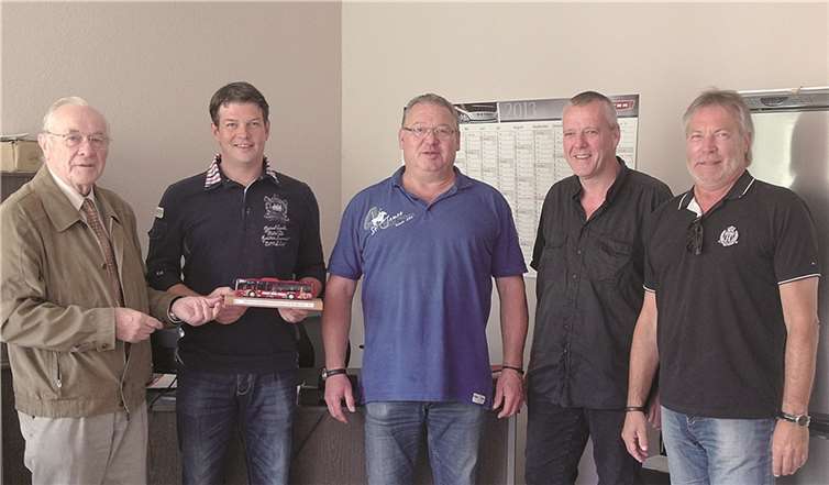 (V. r.) Rolf Lück, Markus Horst Asbach, Jörg Wagenschnecht und Jürgen Velten.Medienagentur Velten