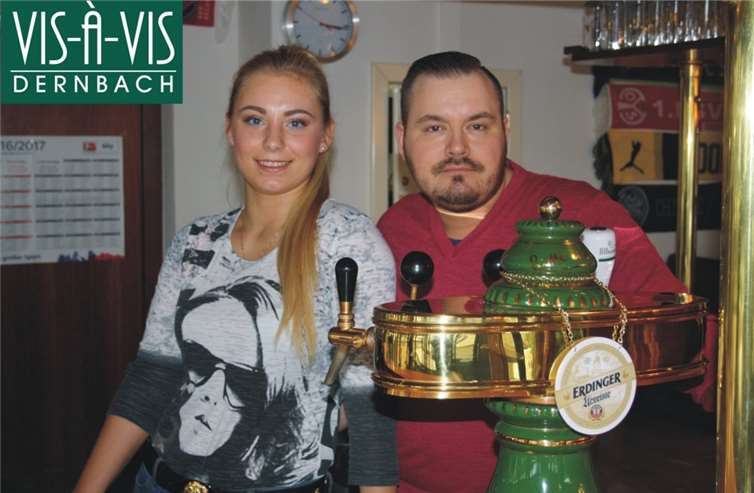 Valeria und Perica (Pek) freuen sich über die Wiedereröffnung des Bistros und Restaurants „Vis-À-Vis“ in Dernbach. privat